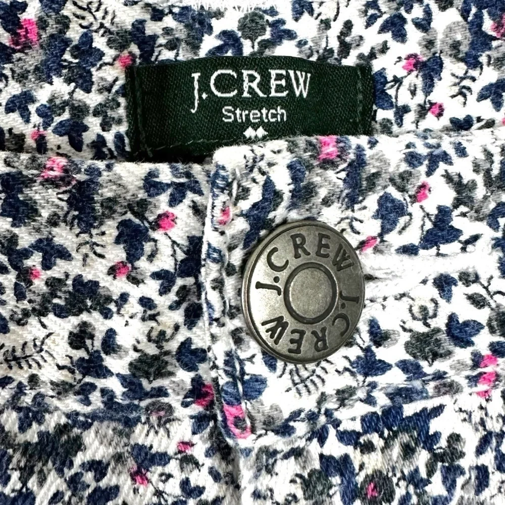 J. Crew Liberty London Floral Denim Stretch Shorts Size 10 44076